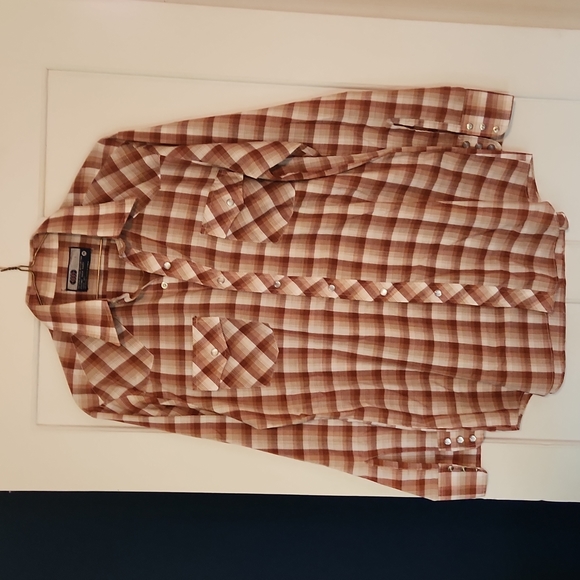 Men's Western Style Shirt, M, - Picture 3 of 3